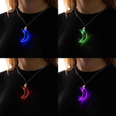Светодиодный кулон «Полумесяц» 60 см, батарейки, свечение мульти (RGB)