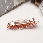 Заколка-автомат для волос «Маргарет», листочек, 9 см, золото - Фото 3