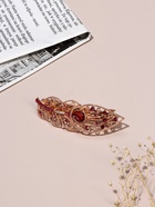 Заколка-автомат для волос «Маргарет», листочек, 9 см, золото - Фото 5