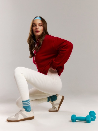 Легинсы спортивные женские MINAKU, белые, размер 44