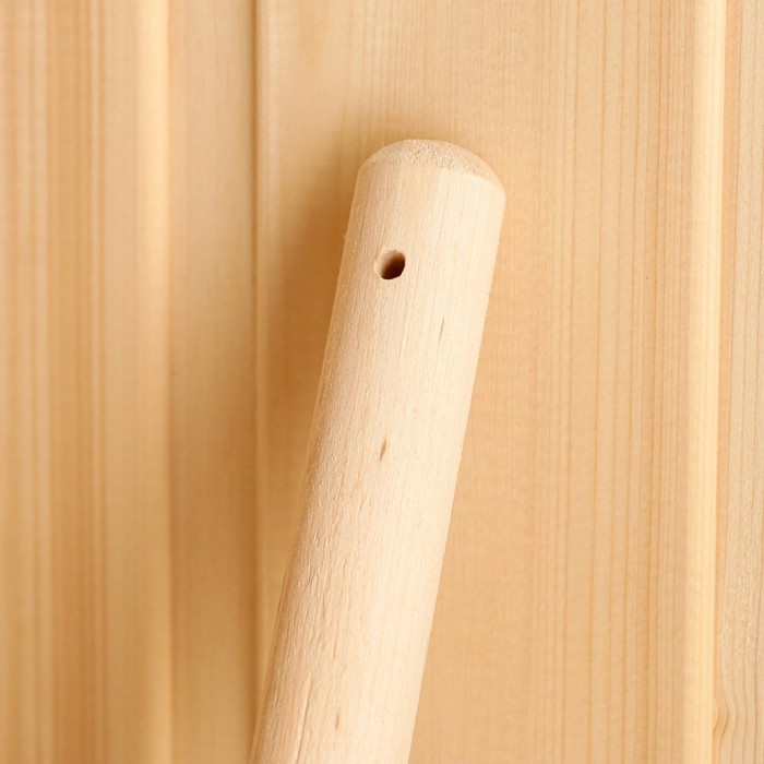 Ковш для бани "Рожок" из нержавеющей стали, с деревянной ручкой
