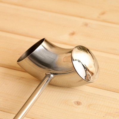 Ковш - черпак для бани и сауны «Рожок», нержавеющая сталь, 150 мл, деревянная ручка