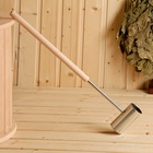 Ковш - черпак для бани и сауны «Прямой», нержавеющая сталь, 200 мл, деревянная ручка - Фото 4