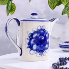 Часы настольные "Чайник", 14 х 20см, гжель, фарфор - фото 24671052