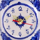 Часы настольные "Чайник", 14 х 20см, гжель, фарфор - фото 24671054