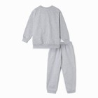 Костюм для мальчика (свитшот, брюки), цвет средне-серый меланж, рост 110 см - Фото 11