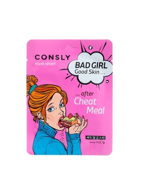 Тканевая маска для детоксикации кожи лица Consly «После читмила», 23 мл (комплект 2 шт)