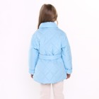 Куртка детская стеганая, цвет голубой, рост 98 см - Фото 4