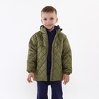 Куртка детская стеганая, цвет хаки, рост 98 см - фото 10942945