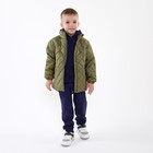 Куртка детская стеганая, цвет хаки, рост 110 см - Фото 3