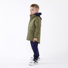 Куртка детская стеганая, цвет хаки, рост 110 см - Фото 4