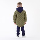 Куртка детская стеганая, цвет хаки, рост 110 см - Фото 5