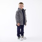 Куртка детская стеганая, цвет серый, рост 104 см - Фото 3