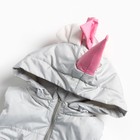 Жилет детский «Единорожка», рост 86 см, серый, розовый - Фото 2