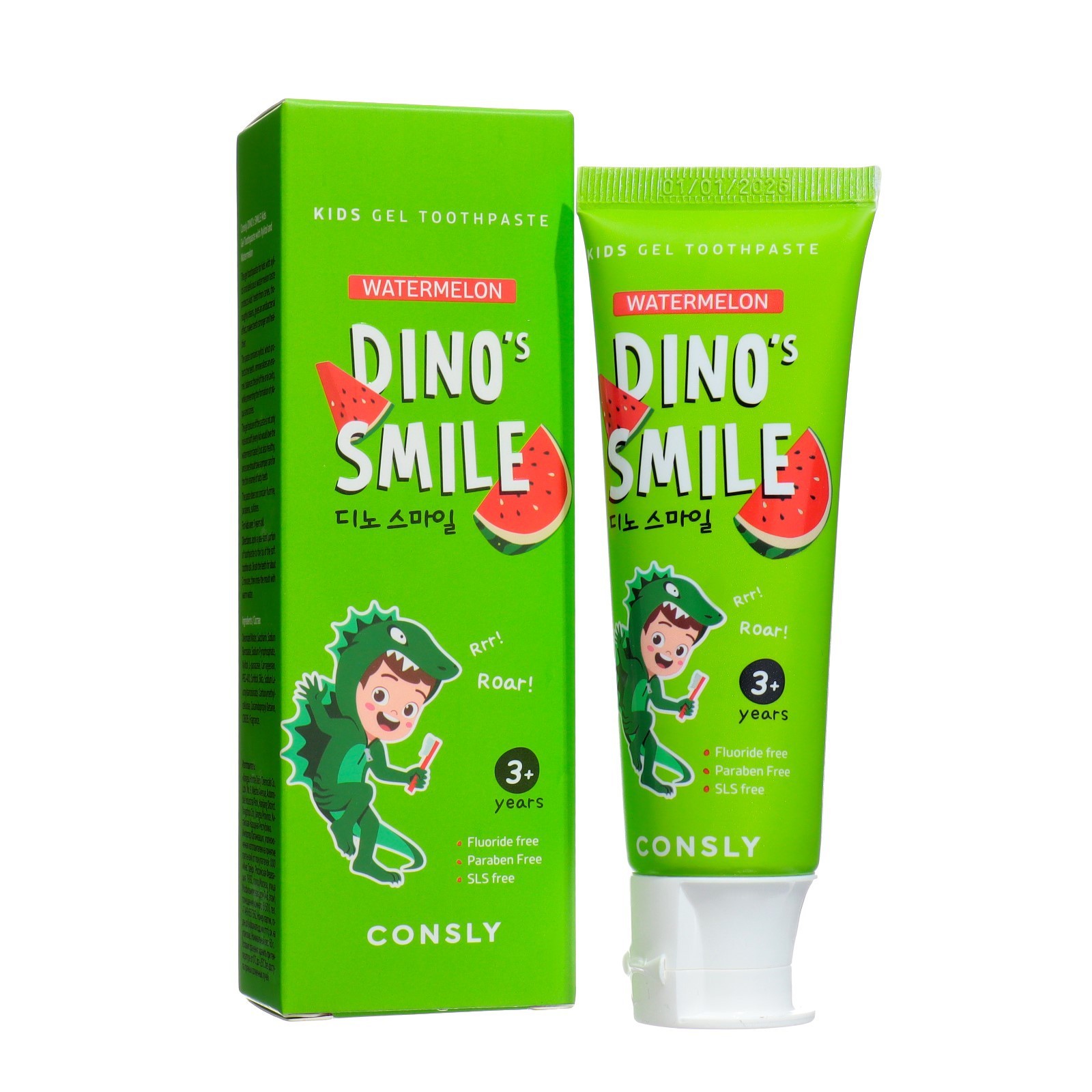 Детская гелевая зубная паста Consly DINO's SMILE c ксилитом и вкусом ...