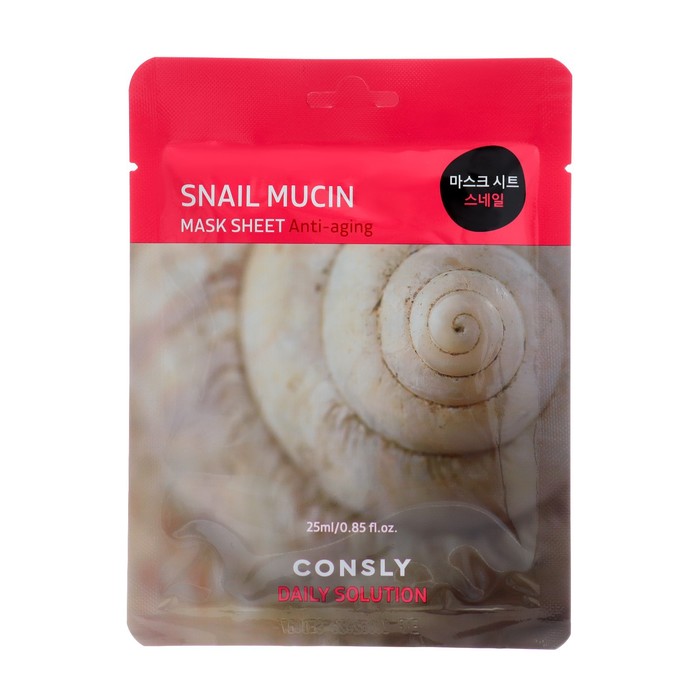 Тканевая маска Consly для лица с муцином улитки, 25 мл - Фото 1