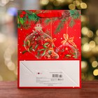 Пакет подарочный новогодний ламинированный «Новогодний привет », люкс 26×32×12 см - Фото 2