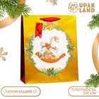 Пакет подарочный новогодний ламинированный «Новогодняя лошадка», люкс 26×32×12 см - Фото 1