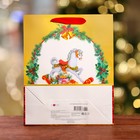 Пакет подарочный новогодний ламинированный «Новогодняя лошадка», люкс 26×32×12 см - Фото 2