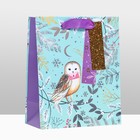 Пакет подарочный "Зимняя совушка", люкс 18 х 22,3 х 10 см - Фото 3