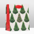 Пакет подарочный "Ёлочки", люкс  11,5 х 14,5 х 6,5 см - фото 22747981