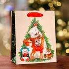 Пакет подарочный новогодний ламинированный «Принимайте поздравления», 18×22.3×10 см - Фото 1