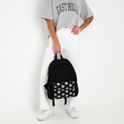 Рюкзак школьный текстильный «Коты», с карманом, цвет чёрный - Фото 7