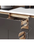 Кухонный гарнитур прямой «Венера», с столешницей, 2000 мм, цвет дуб вотан/графит софт - Фото 8