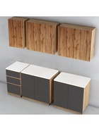 Кухонный гарнитур прямой «Венера», с столешницей, 2000 мм, цвет дуб вотан/графит софт - Фото 9