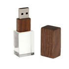 Флешка E 310 Dark Wood, 16 ГБ, USB2.0,чт до 25 Мб/с,зап до 15 Мб/с, зеленая подсветка - Фото 3