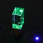 Флешка E 310 Dark Wood, 16 ГБ, USB2.0,чт до 25 Мб/с,зап до 15 Мб/с, зеленая подсветка - Фото 5