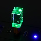 Флешка E 310 Dark Wood, 16 ГБ, USB2.0,чт до 25 Мб/с,зап до 15 Мб/с, зеленая подсветка - Фото 6
