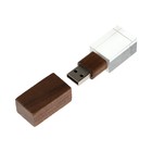 Флешка E 310 Dark Wood, 16 ГБ, USB2.0,чт до 25 Мб/с,зап до 15 Мб/с, красная подсветка - фото 51313842
