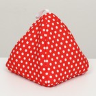 Домик "Вигвам" для грызунов, 17*17*17 см, бязь, флис, красный - фото 22659827