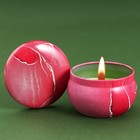 Ароматическая свеча из соевого воска «Вечерний уют», аромат яблоко, 6 х 6 х 4 см. - фото 3789142