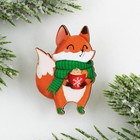 Значок в коробочке новогодний «Лисенок» на Новый год 2,7 х 4 см - Фото 3