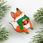 Значок в коробочке новогодний «Лисенок» на Новый год 2,7 х 4 см - Фото 4