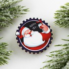 Новогодний значок в коробочке «Новый год: Дед мороз»3,2 х 3,2 см - Фото 4