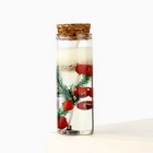 Свеча гелевая в колбе «Новый год: Счастья и любви», с декором внутри, 3×3×8 см - Фото 3