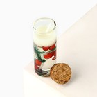 Свеча гелевая в колбе «Новый год: Счастья и любви», с декором внутри, 3×3×8 см - Фото 4