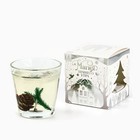 Свеча новогодняя гелевая «Еловый лес», с декором внутри, 5×6 см - Фото 5