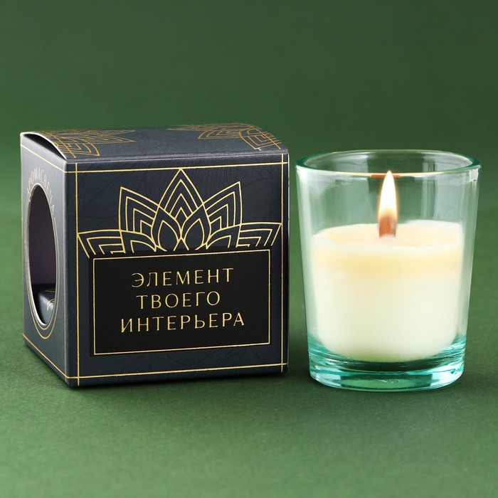 Ароматическая свеча с соевым воском «Магия утра», аромат кофе 6 х 5 х 5 см.