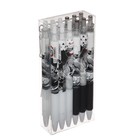 Ручка гелевая автоматическая чёрная «Аниме», с резиновым держателем, черно-белый корпус, МИКС - Фото 5