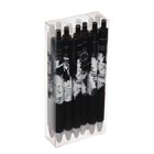 Ручка гелевая автоматическая черная "Аниме-мальчик" с резиновым держателем, МИКС - Фото 5