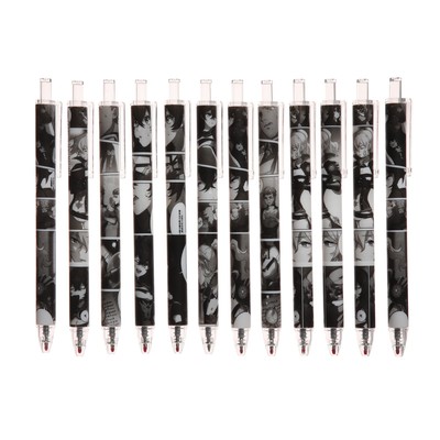 Ручка гелевая автоматическая чёрная «Аниме-Комикс» МИКС