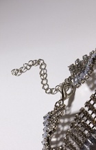 Браслет со стразами «Иллюзия» асимметрия, цвет белый в серебре - фото 30838335