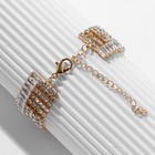 Браслет со стразами «Иллюзия» асимметрия, цвет белый в золоте - фото 22729345