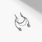 Пирсинг в нос (фейк для септума) «Полукруг», белый в серебре - Фото 2