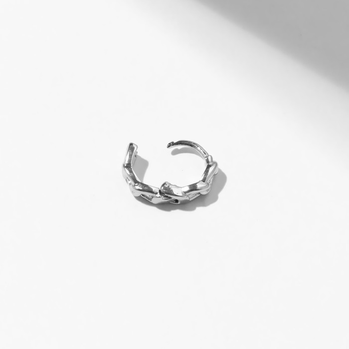 Пирсинг в ухо (хеликс) "Узел", d=8мм, цвет серебро