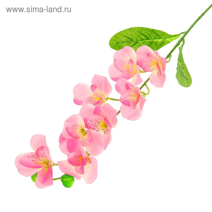 цветы искуственные орхидея зиг заг 90 см d-8 см розовый - Фото 1